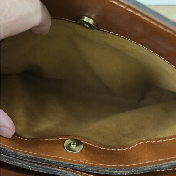 Patricia Nash Rosina Cut Out Tooled Leather Satchel Tan Gold! Beautifully Bag!! - Picture 11 of 12